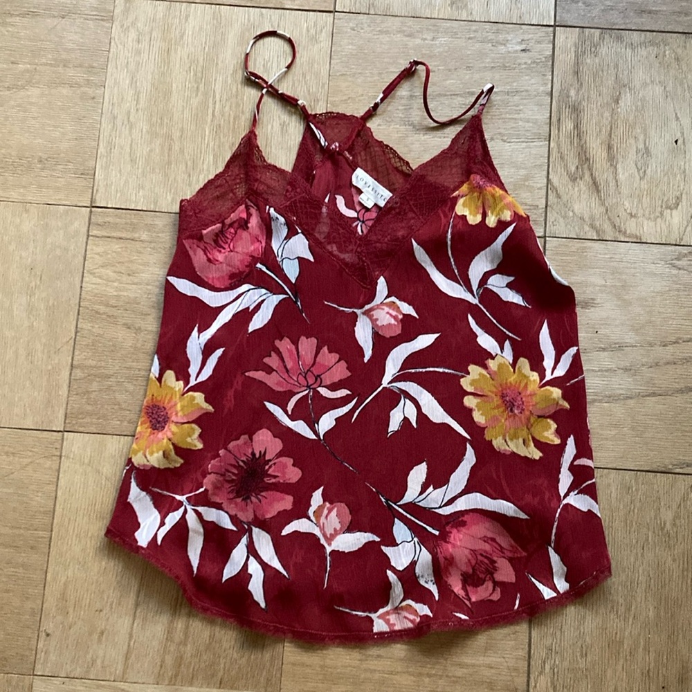 Lovestitch Red Floral Camisole Top